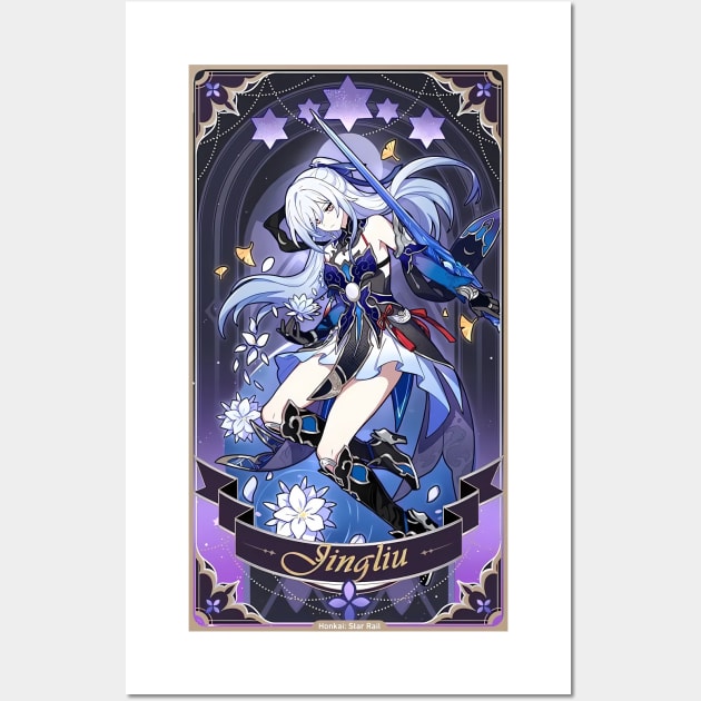 Jingliu Revelation Card Honkai Star Rail Wall Art by kazatodoesart